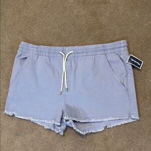 Celebrity Pink Blueish Purple Shorts Elastic Waist
